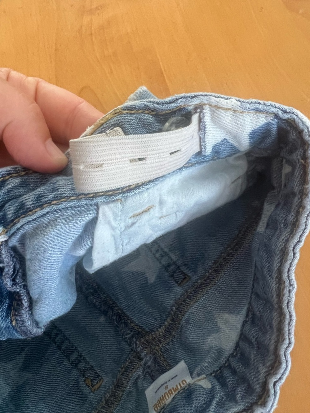 Gymboree Light Blue Star Print Denim Shorts - Picture 3 of 4